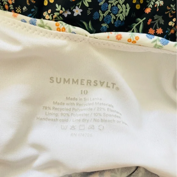 Summersalt Floral One Piece Swimsuit - White and Blue - Picture 6 of 6